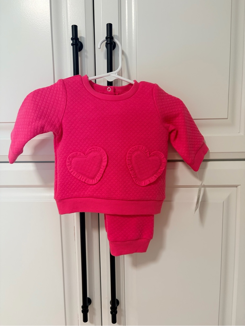 Little me baby girl sweatshirt and pants set